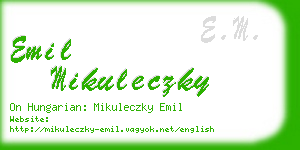 emil mikuleczky business card